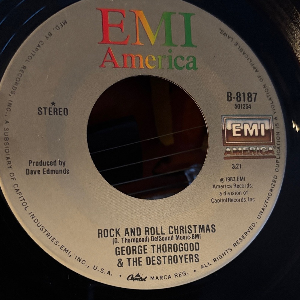 EMI, George Thorogood & The Destroyers vinyl, Rock and Roll Christmas"